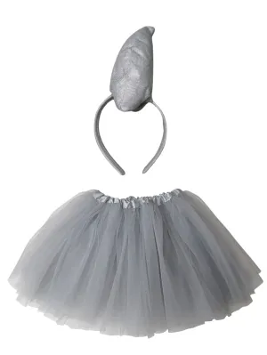 Adult Shark Costume - Tutu Skirt & Headband Fin Set for Adult or Plus Size