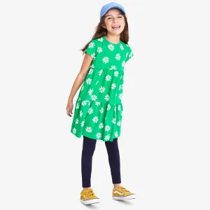 Clearance tiered t-shirt dress in blooms