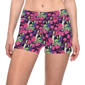 Disney Mulan Blooming Flowers Women's Short Leggings