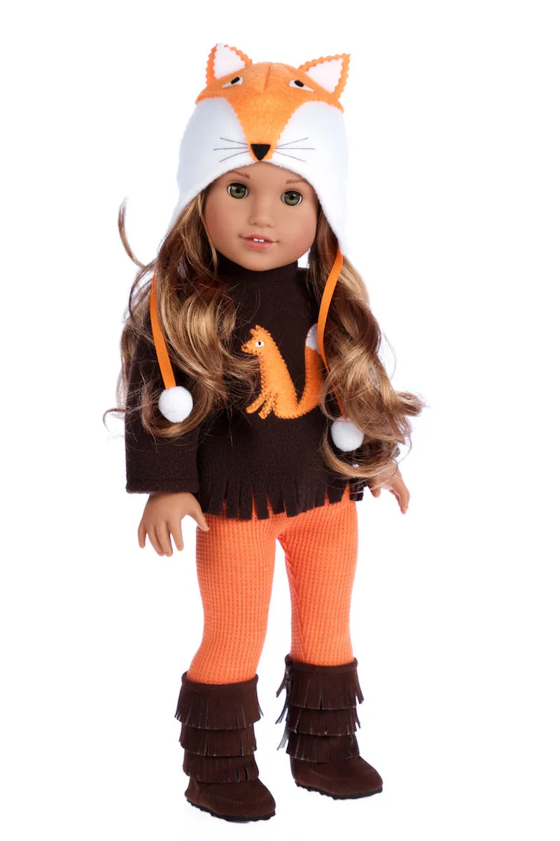 Foxy - Doll Clothes for 18 inch American Girl Doll- 4 Piece Doll Outfit - Hat, Blouse, Leggings and Boots