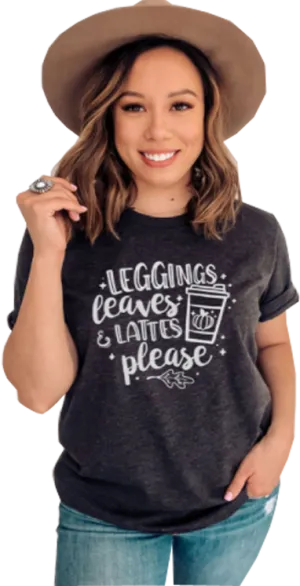 Graphic T-Shirt Leggings, Leave & Lattes Please