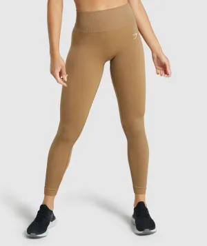 Gymshark Adapt Fleck Seamless Leggings - Mineral | Light Brown