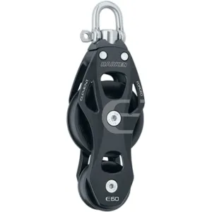 Harken 60mm Aluminum Element Swivel Fiddle Block