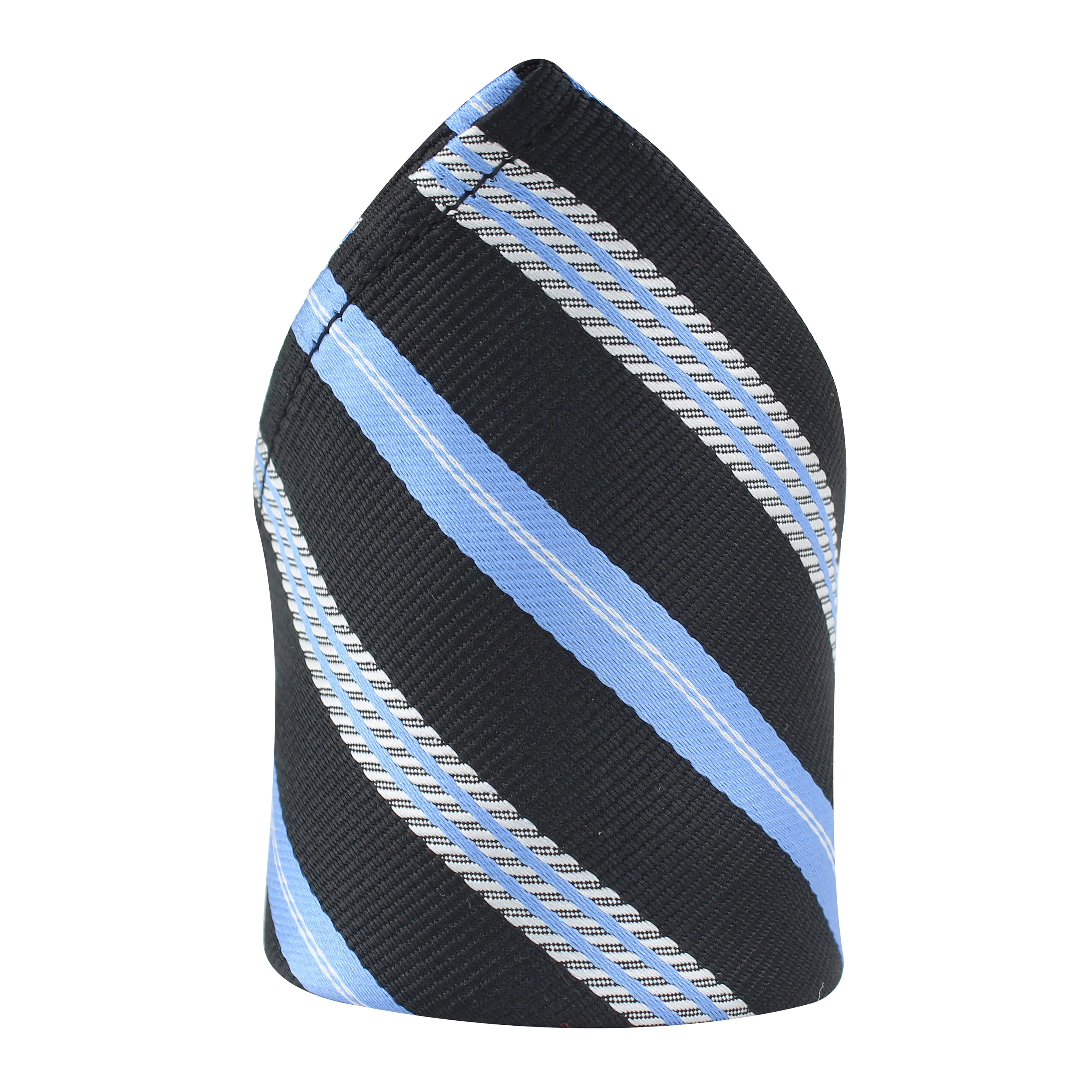 Kovove Elegant Black Striped Pocket Square For Men