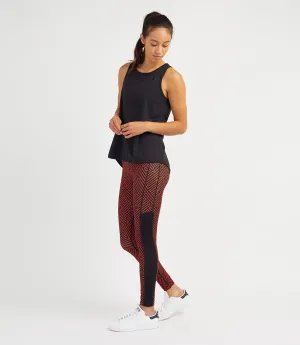 Laura Padel Leggings - Black/Flame Print