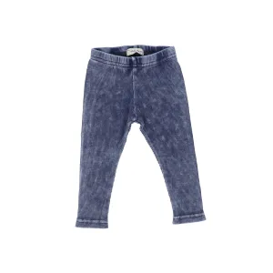 LIL LEGGS BLUE WASH RIB LEGGINGS