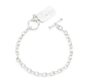 Love Charm Silver Bracelet | 7.5in