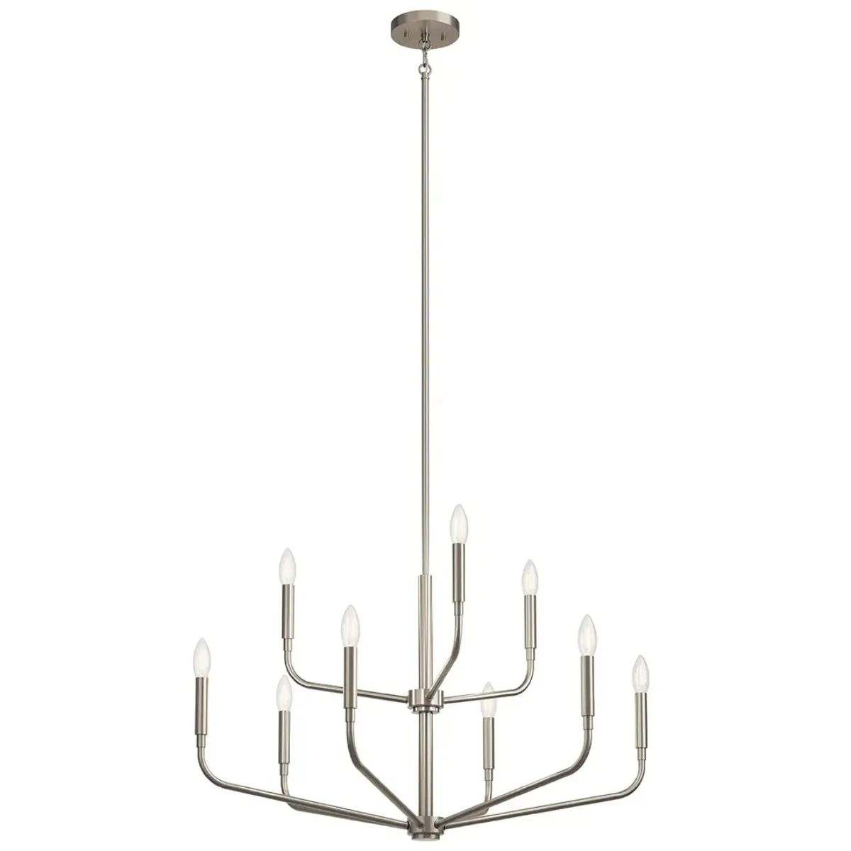 Madden 32" 9-Light Chandelier, Brushed Nickel Finish