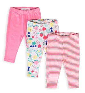 Minoti Girls 3-Pack Berry Leggings (0-9mths)