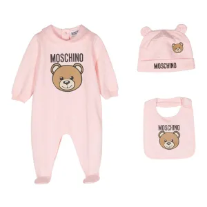 Moschino Baby Girls Bear Pink Pyjama Ensemble