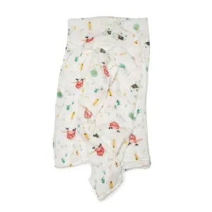 Muslin Swaddle, Farm Animals