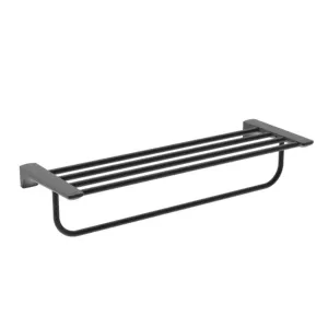 Venus II Towel Rack Matt Black 594 x 200mm